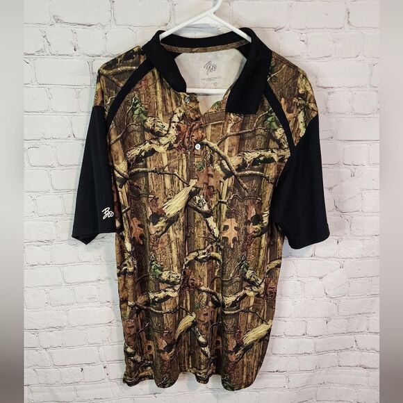Men's Mossy Oak "Breakup Infinity" polo shirt, size Large - Picture 1 of 4